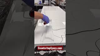 Easy Epoxy Countertop Transformation #diy #shorts #youtubeshorts