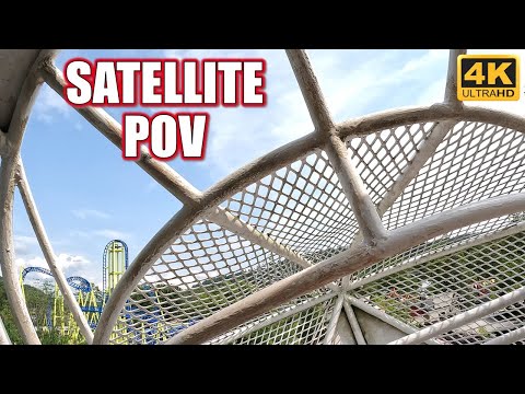 Satellite POV (4K 60FPS, 2024), Knoebels Eyerly Roll-O-Plane | Non-Copyright