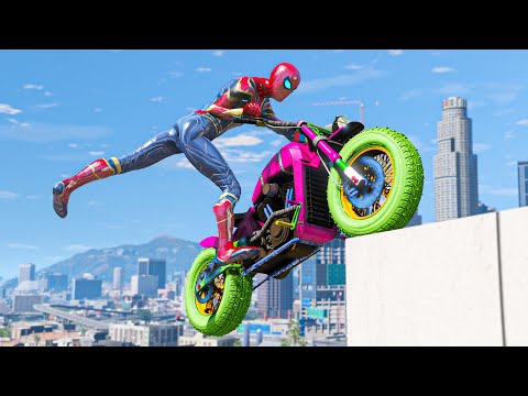 GTA 5 SPIDERMAN Bike Ragdolls Compilation (Euphoria Physics Showcase) #2