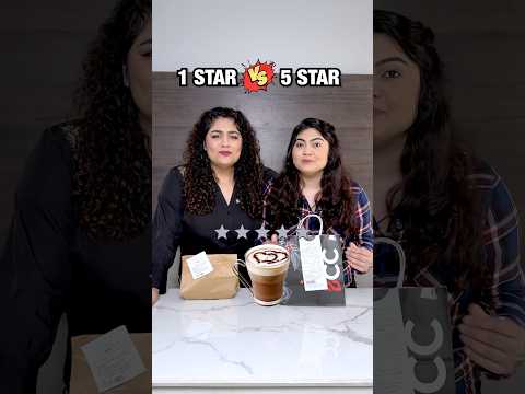 1 ⭐ vs 5 ⭐ Frappuccino Challenge! BEST vs. WORST Rated Frappuccino! #foodchallenge #thakursisters