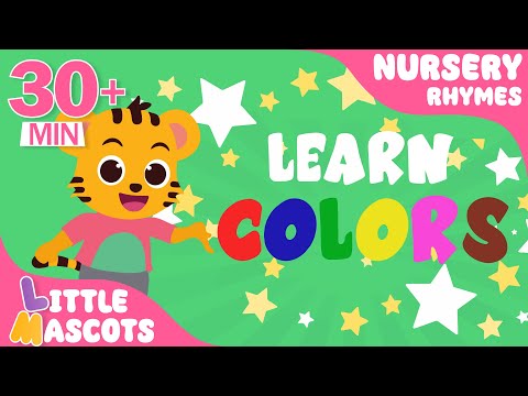 🌈Color Song + Head Shoulder Knees & Toes + more Little Mascots Nursery Rhymes & Kids Songs