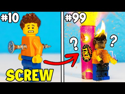 100 Ways To DESTROY a LEGO Minifigure