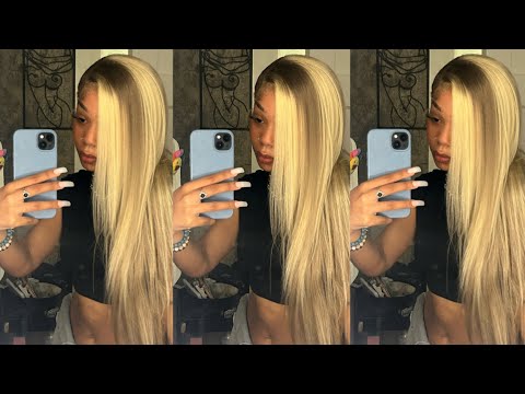 hair vlog: watch me install a 28” blonde balayage unit | ft. ashimary hair