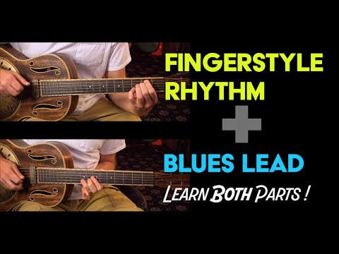 Learn a percussive fingerstyle rhythm and a blues lead in this minor key jam - Guitar Lesson - EP584