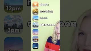 Can you name these times of day? #learnenglish #english #vocabulary