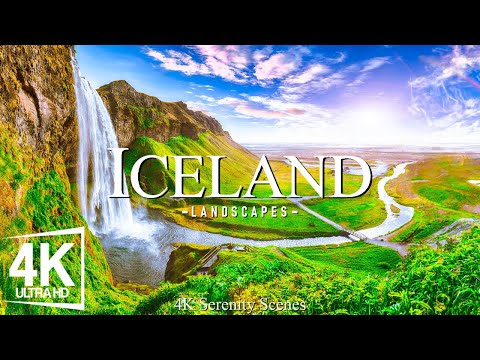 Iceland 4K - Majestic Landscapes, Glaciers, and Volcanoes - Relaxing Piano Music