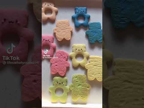 making a care bears cookies in tiktok #carebears #cookiesviral #cookies #tiktok