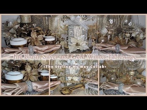 The Blush, Silver and Gold Winter Tablescape | Beautiful 2023 Holiday Décor Ideas | Styling My Way