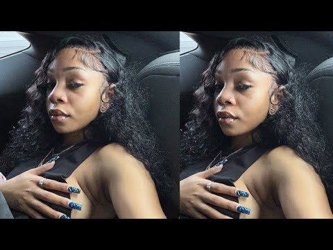 hair vlog: watch me install this pretty HD skin melt deepwave wig ft. hermosa hair