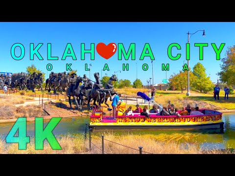 Centennial Land Run Monument Walk, Oklahoma City USA 4K - UHD