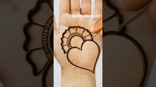 Beautiful Heart Shape Mehndi Design♥️ #mehndi #viral #shorts #youtubeshorts #sunithasmehndiart