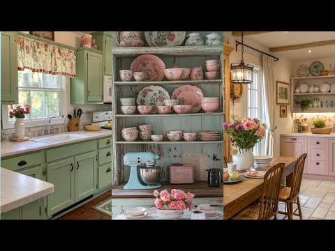 Elegant Shabby Chic Small Kitchen Ideas | Cozy Cottage Farmhouse Kitchen Decor🌷🌿