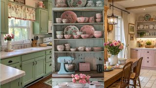 Elegant Shabby Chic Small Kitchen Ideas | Cozy Cottage Farmhouse Kitchen Decor🌷🌿