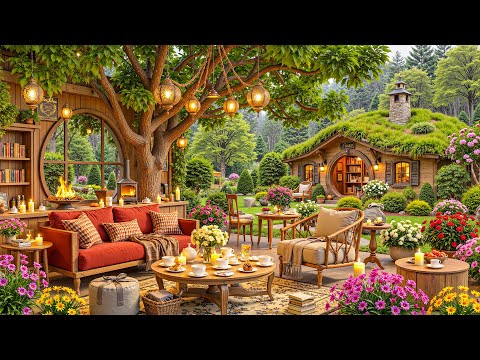 Relaxing Piano Jazz Music ☕ Spring Jazz Coffee Shop Ambience for Work, Study & Stress Free Morning