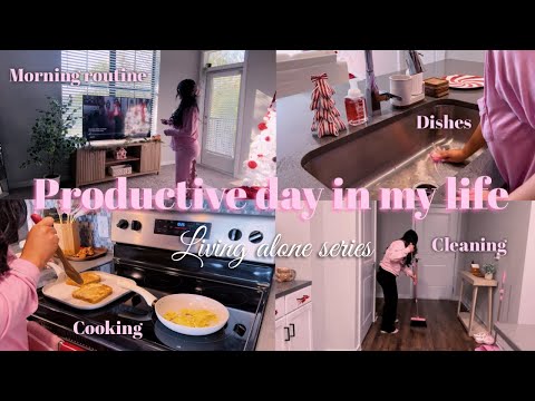 VLOG ♡: a productive day, morning routine, cleaning, visiting family & holiday drinks