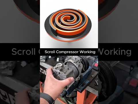 Scroll Compressor Working Principle  #cad #mechanic #mechanism #engineering #gripper #3d