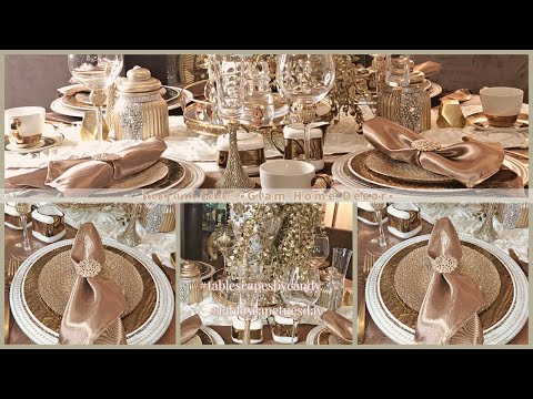 The Ivory and Gold Glam Tablescape | 2023 Home Décor Ideas | Tablescape Tuesdays