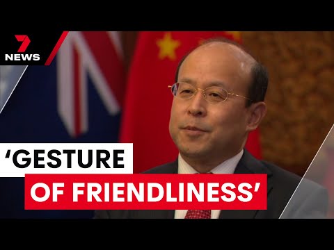 Chinese Ambassador Xiao Qian on the recent visit by Chinese warships and Trump’s tariffs | 7NEWS