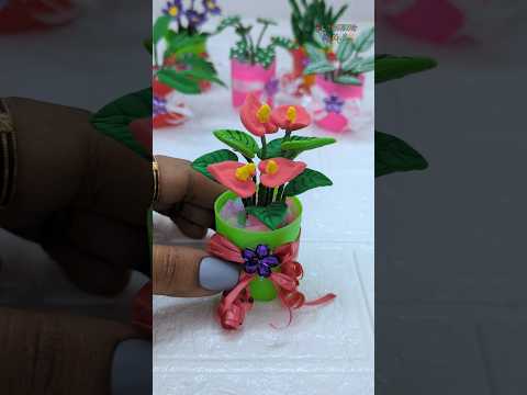 Diy Reuse Old Tea Light Diya🪔🪔🪔 Mini Plants Making With Clay🪔🎇✨Miniature Clay Plants(Model -5)