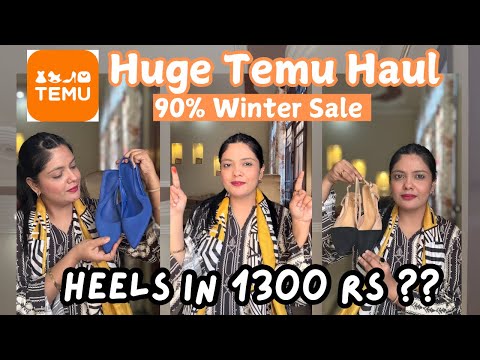 Temu Huge Haul 🛍️ | High Heels In just 1300 Rs | 90% Winter Sale  | Top Notch Quality 🛍️