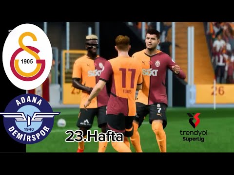 Galatasaray - Adana Demirspor Maçı |  Süper Lig 23.Hafta 24/25 (Maç Özeti)