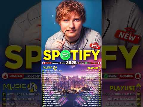 Ed Sheeran, Bruno Mars, Dua Lipa, Adele, Maroon 5, Rihanna, The Weeknd - Pop music 2025