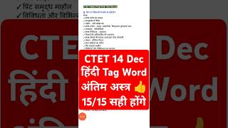 CTET 2024 पास करने के लिए महत्वपूर्ण TAGWords | CTET Hindi Tag Words | Hindi Pedagogy Tag Words ctet