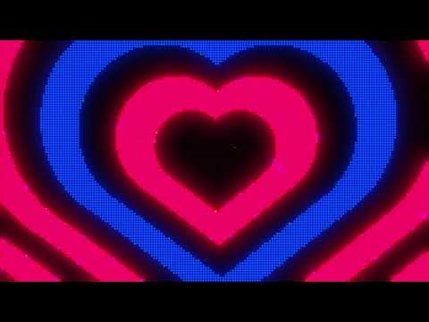 Pink and Blue Y2k Neon LED Lights Heart Background || 1 Hour Looped HD