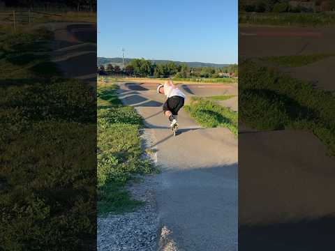 Fakie one foot pumptrack riding