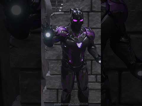 Black panther + Iron man suit cosplay #shorts #marvel