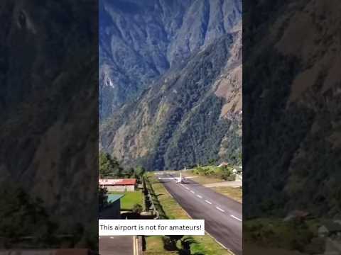 Nepal's Lukla Airport: The World's Most Dangerous Landing—Would You Dare? #shorts #adventure #nepal