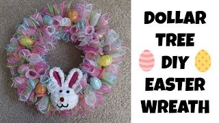 DOLLAR TREE DIY EASTER WREATH COLLAB WITH MY SISTER