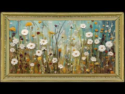 Flower Wonderland and Joyful Abundance Oil Painting | Framed Art Screensaver for TV