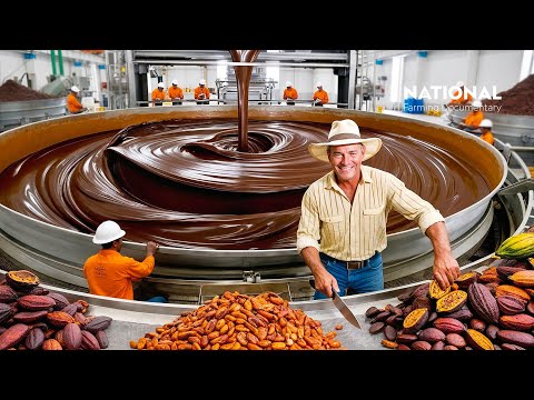 How Chocolate Is Made & Harvest MILLIONS of CACAO | Farming Documentary