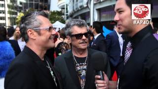 Dom Lau chats with Tim & Jon Farriss from INXS at the 2014 ARIAs