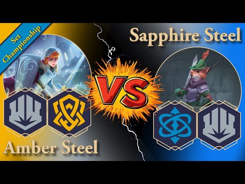 Amber Steel Steelsong vs. Sapphire Steel in the Lorcana Set Championship! (Swiss round 3)