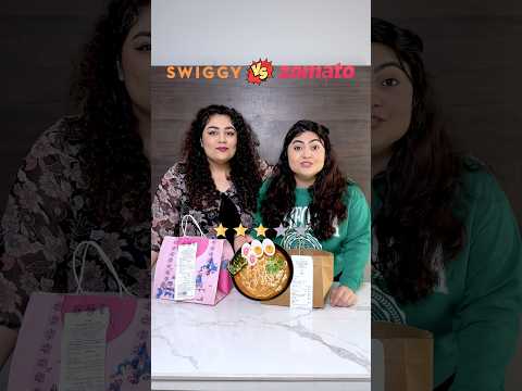 Swiggy vs Zomato: Best Rated Ramen Battle 🍜 #ramen #thakursisters