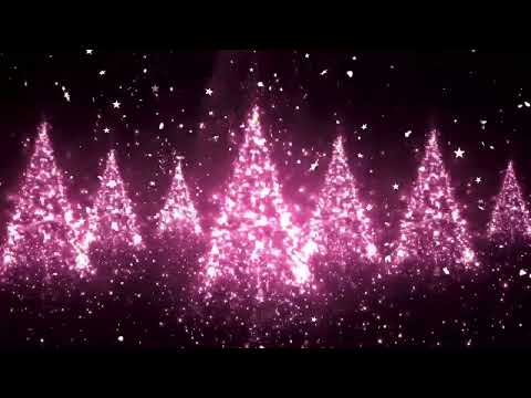 Pink Christmas Shimmer | Christmas Tree | Glitter | Background | Screensaver