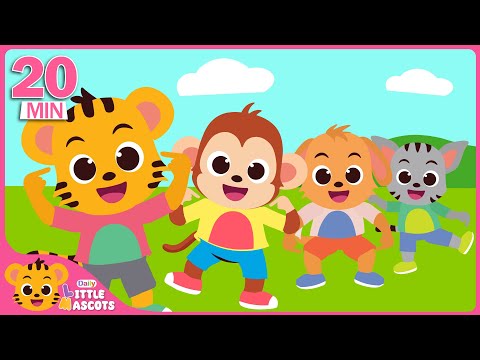 Head Shoulder Knees & Toes + The More We Get Together + more Little Mascots Nursery Rhymes