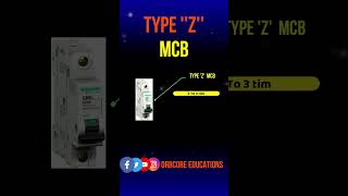 MCB TYPE | TYPE ''Z'' MCB | MCB | #electrical #mcb #types #engineering #ytshorts #shortsvideo#short