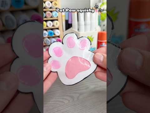 🐾Cute Cat Paw ￼squishy!? #papersquishy #diysquishy #squishy #papercraft #cutecrafts #craft #crafts