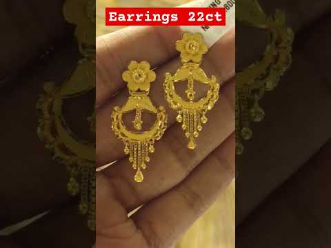 Latest earrings 22ct#youtubeshorts #goldjewellerydesigns #jewellery #goldjewellery #wedding #goldsty