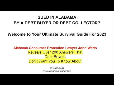 Part 1 of FAQ  Being sued by a debt buyer in Alabama