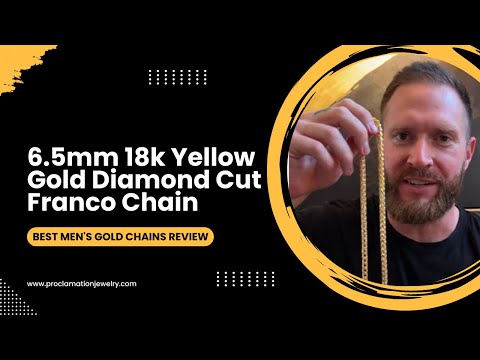 6.5mm 18k Yellow Gold Diamond Cut Franco Chain | Best Men's Gold Chains Review