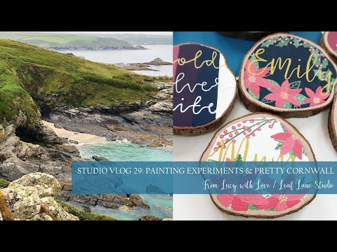 Studio Vlog 29: Painting on wood slices & new goodies! | Leaf Lane Studio/From Lucy with Love Blog