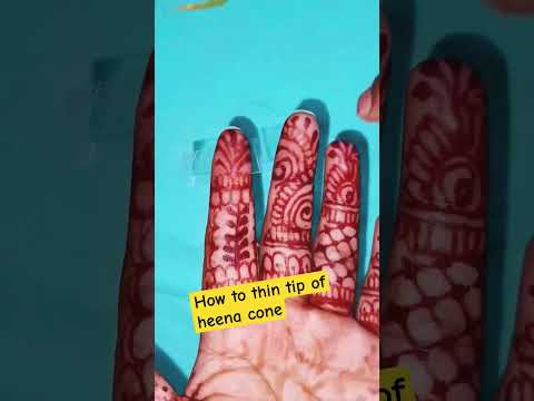 how to thin tip of the heena cone 👍useful tips for beginners 👍✅#tipsandtricks#hacks#cellotapmehndi