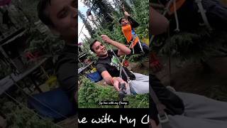 Zip Line Experience with my Champ🙌 #zipline #manali #firstshortvideo #mychannel