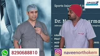 ACL successfully  done by Dr Naveen Sharma at AOSIH