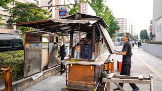 Japan Traditional Yatai Street food stall vendor inherited from his father in Fukuoka for 60 years