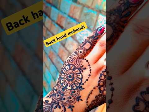 simple back hand ✋ Mehandi design👍।।#shorts #backhandmehndI#heenadesign #simplemehandi